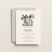 Wild Jungle Theme Birthday Party Kaart