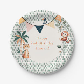Wild Jungle Theme Birthday Party Papieren Bordje