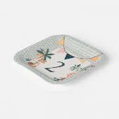 Wild Jungle Theme Birthday Party Papieren Bordje (Gebogen)