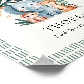 Wild Jungle Theme Birthday Party Welcome Poster (Hoek)