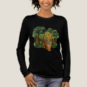 “Wild Jungle Tiger – Nature-Inspired Magnetic Fram Tri-Blend Shirt (Voorkant)