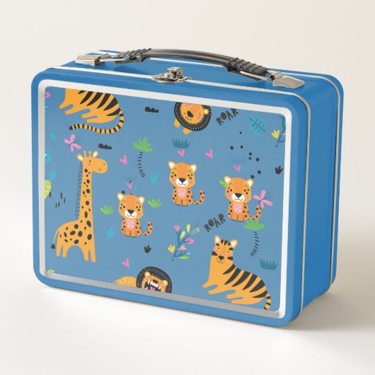 Wild Jungle Tigers Giraffes & Lions pattern (Voorkant)