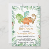 Wild Jurassic Het is een jongen! Dinosaurus Baby s Kaart (Voorkant)