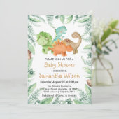 Wild Jurassic Het is een jongen! Dinosaurus Baby s Kaart (Staand voorkant)