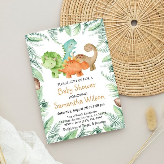 Wild Jurassic Het is een jongen! Dinosaurus Baby s Kaart