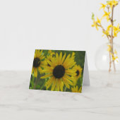 Wild kaart van de Nota van Zonnebloemen/Wenskaart (Gele Bloem)