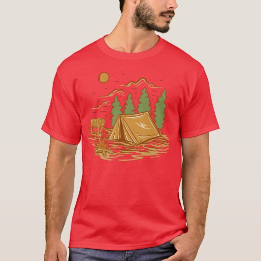 Wild kamperen meisje t-shirt (Voorkant)