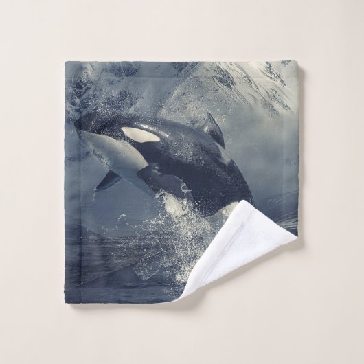 Wild Killer Whale Jumping Bad Handdoek (Wasdoekje)