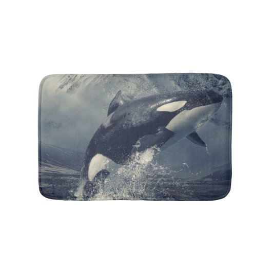 Wild Killer Whale Jumping Badmat (Voorkant)