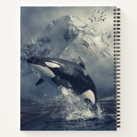 Wild Killer Whale Jumping Notitieboek (Achterkant)
