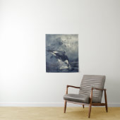 Wild Killer Whale Jumping Wandkleed (In situ)