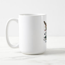 Wild Kind Wolf Bloemenkroon Dagger Tattoo Flash F Koffiemok