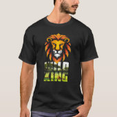 WILD KING Graphic T-shirt – Flat Lion Head Design (Voorkant)