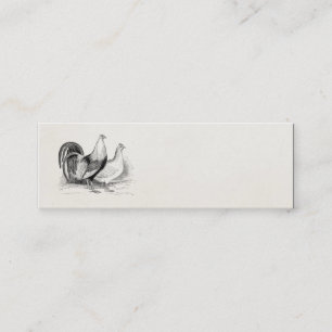  wild kippen Rooster kippen Mini Visitekaartje