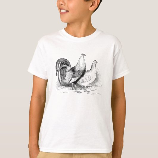  wild kippen Rooster kippen T-shirt (Voorkant)