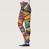 wild kleurrijk, origineel, geometrisch ontwerp leggings (Links)
