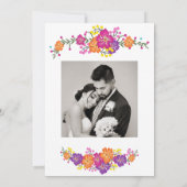 Wild Kleurrijke Bloem Uitnodiging Kaart (Achterkant)