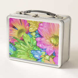Wild Kleurrijke Daisies #2 - Metal Lunchbox