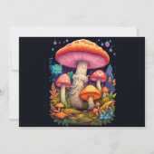 Wild Kleurrijke Paddenstoelen Verjaardagsfeestje Kaart (Achterkant)