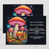 Wild Kleurrijke Paddenstoelen Verjaardagsfeestje Kaart (Voorkant / Achterkant)