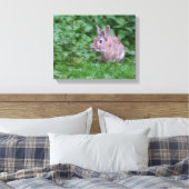 wild konijn konijn konijn foto canvas afdruk (Insitu (Slaapkamer))