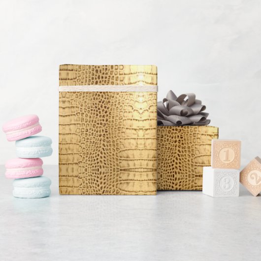  wild krokodilleder met bruine alligator cadeaupapier (Baby Shower)