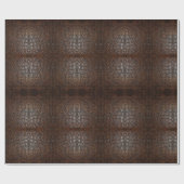 wild krokodilleder met bruine alligator cadeaupapier (Vlak)