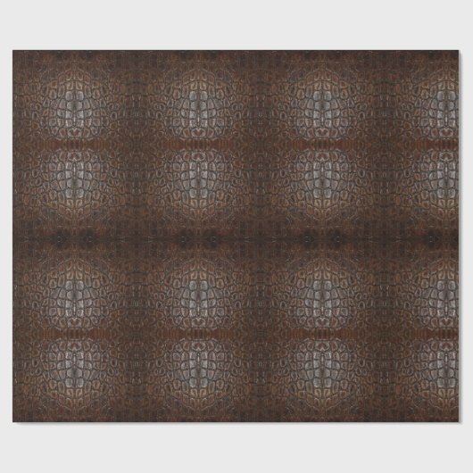  wild krokodilleder met bruine alligator cadeaupapier (Vlak)