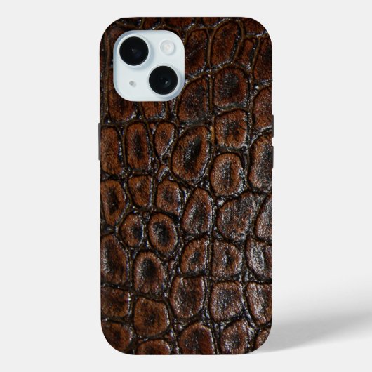 wild krokodilleder met bruine alligator Case-Mate iPhone case (Achterkant)