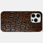  wild krokodilleder met bruine alligator Case-Mate iPhone case (Achterkant (horizontaal))