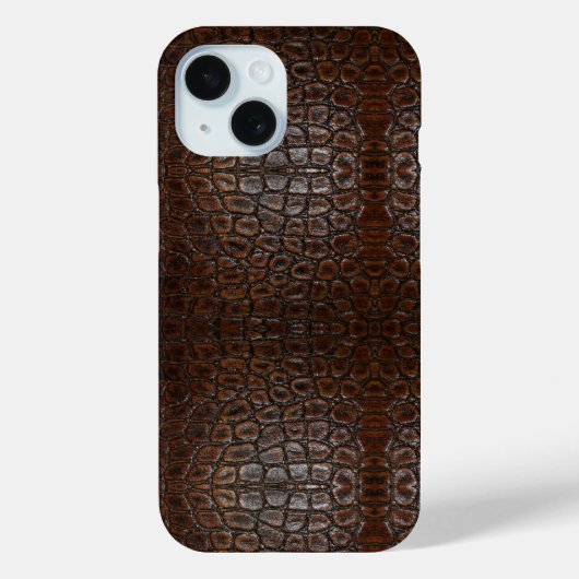  wild krokodilleder met bruine alligator Case-Mate iPhone case (Achterkant)