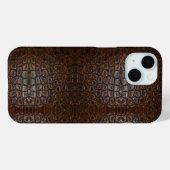  wild krokodilleder met bruine alligator Case-Mate iPhone case (Achterkant (horizontaal))