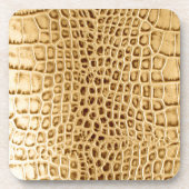  wild krokodilleder met bruine alligator drankjes onderzetter (Voorkant)