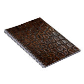  wild krokodilleder met bruine alligator notitieboek (Rechterzijde)