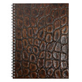  wild krokodilleder met bruine alligator notitieboek (Voorkant)