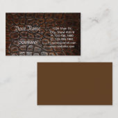 wild krokodilleder met bruine alligator visitekaartje (Voorkant / Achterkant)