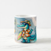 Wild krokodillenavontuur in het zee koffiemok (Center)