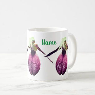 Wild Lady Slipper Flower Personalized Koffiemok