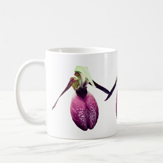 Wild Lady Slipper Flower Personalized Koffiemok (Links)
