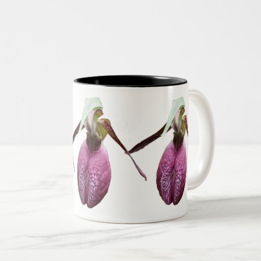 Wild Lady Slipper Flower Photo Coffee Mok (Voorkant rechts)