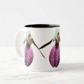 Wild Lady Slipper Flower Photo Coffee Mok (Voorkant links)