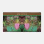 Wild Lady Slipper Orchid Evergreens gepersonalisee Bureaumat (Voorkant)