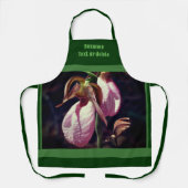 Wild Lady Slipper Orchid Flowers gepersonaliseerd Schort (Voorkant)