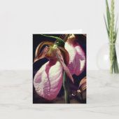 Wild Lady Slipper Orchideeën Bloem Gepersonaliseer Kaart (Voorkant)