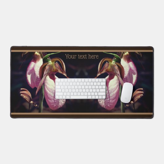 Wild Lady Slipper Orchids sluit persoonlijke aanbi Bureaumat (Keyboard & Muis)