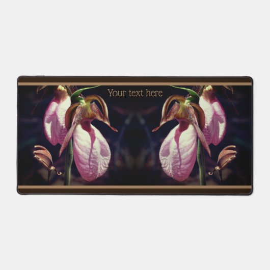 Wild Lady Slipper Orchids sluit persoonlijke aanbi Bureaumat (Voorkant)