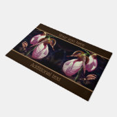 Wild Lady Slipper Orchids sluit persoonlijke aanbi Deurmat (Schuin)