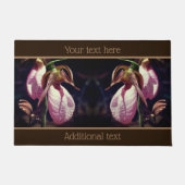 Wild Lady Slipper Orchids sluit persoonlijke aanbi Deurmat (Voorkant)