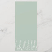 Wild Lavender Wedding Flat Menu (Achterkant)