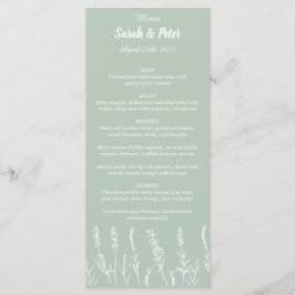 Wild Lavender Wedding Flat Menu